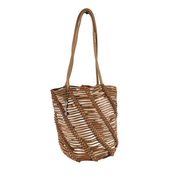 Fossil Brown Braided Leather Tote - Picture 3 of 8